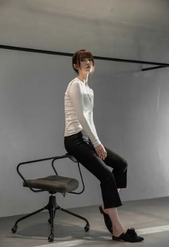 Hoshiko O-Neck Long Sleeve Shirt - White - 1 COLOR -