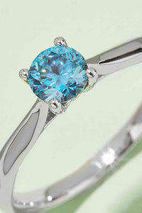 Thumbnail for Moissanite Contrast 925 Sterling Silver Solitaire Ring