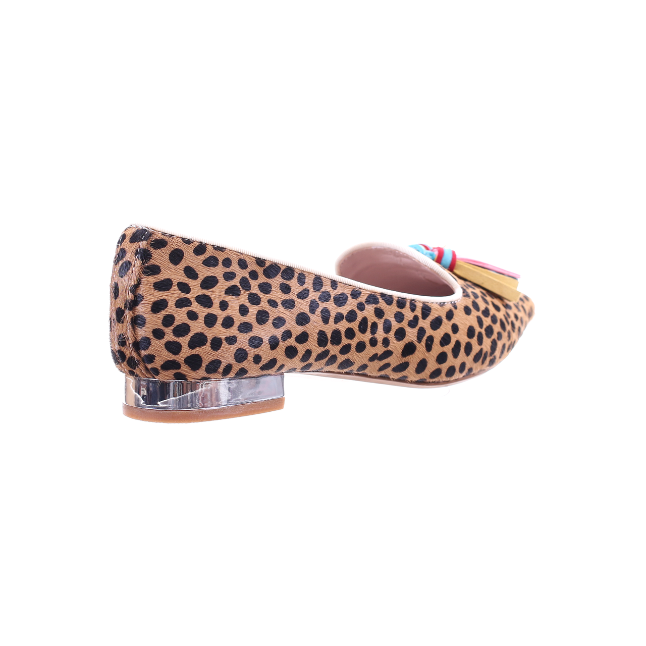 Leopard Print Pointed Toe Ballerina