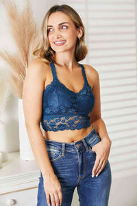 Thumbnail for JadyK Full Size Crisscross Lace Bralette - SIZES S THRU 3XL - T - 1 COLOR -