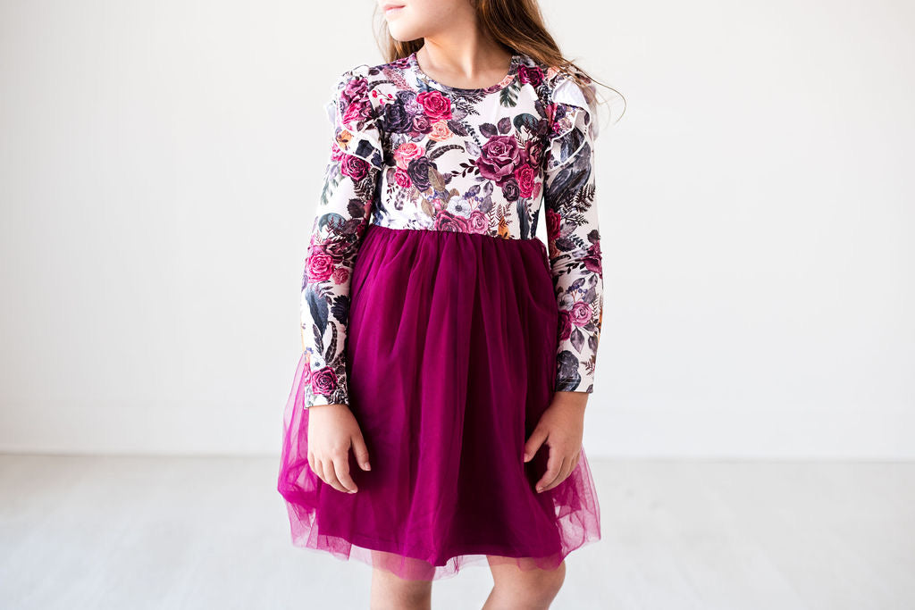 Eclipse Kids - Long Sleeve Tulle Dress - Crows N Roses - SIZES 2T THRU 11/12 -