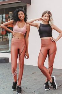 Thumbnail for Hellokini - High Rise Metallic Bronze Legging - 1 COLOR -