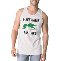 Thumbnail for T-Rex Hates Push Ups - Mens Sleeveless Tee Shirt - Cotton Made Tank Top  - 3 COLORS