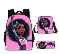 Thumbnail for Back to School Backpack - Girl & Bubble gum plus 37 more, different faces - 3Pcs/Set School Bags for Girls - [10-15 DAY DELIVERY] - 38 DIFERRENT FACES -