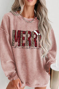 Thumbnail for MERRY CHRISTMAS Round Neck Long Sleeve Sweatshirt - T - 1 COLOR -