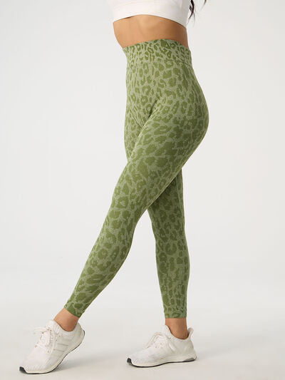 Leopard High Waist Active Leggings - T - 4 COLORS -