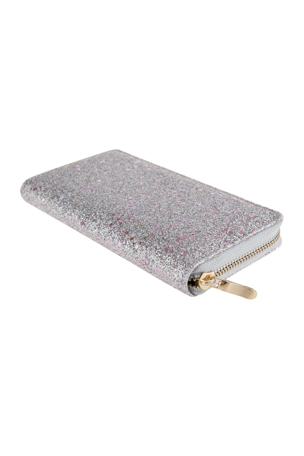 Metallic Colored Leather Single Zipper Wallet - 6 COLORS -