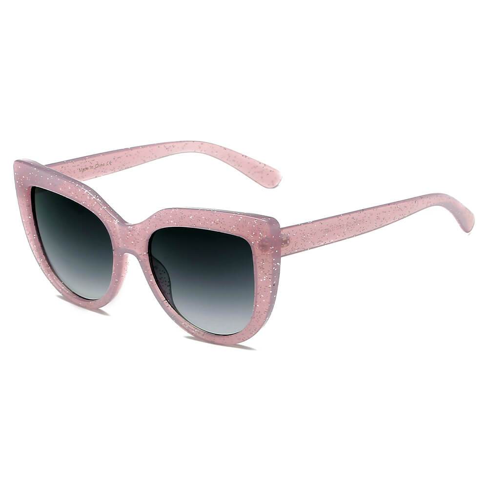 Helsinki | Women Round Cat Eye Oversized Fashion Sunglasses - 4 COLORS -