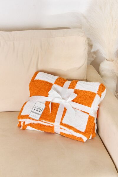 Cuddley Checkered Decorative Throw Blanket - T - 6 COLORS -