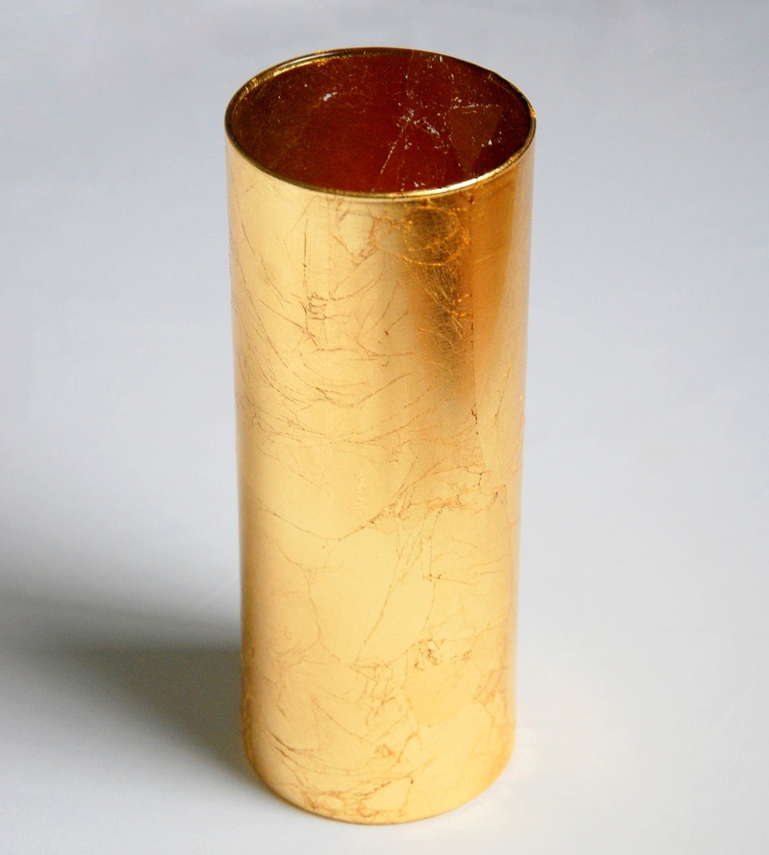 GILT - 9" Gold Cylinder Vase -