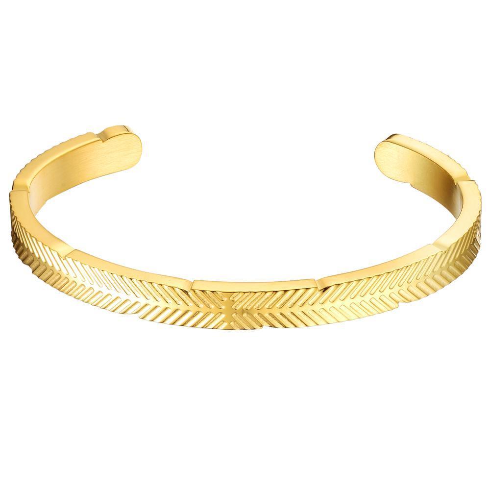 Mister - Feather Cuff Bracelet - 3 SIZES - 3 FINISHES -