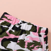 Thumbnail for HELLO GIRL Graphic Tee and Camouflage Shorts Set - 2 PCS. - T - 1 COLOR -