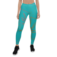 Thumbnail for FYC - Women's All Day Comfort Aqua Aloha Full Length Leggings - 1 COLOR -