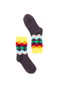 Thumbnail for Women's Tobacco Flame Diamond Socks - 1 COLOR -