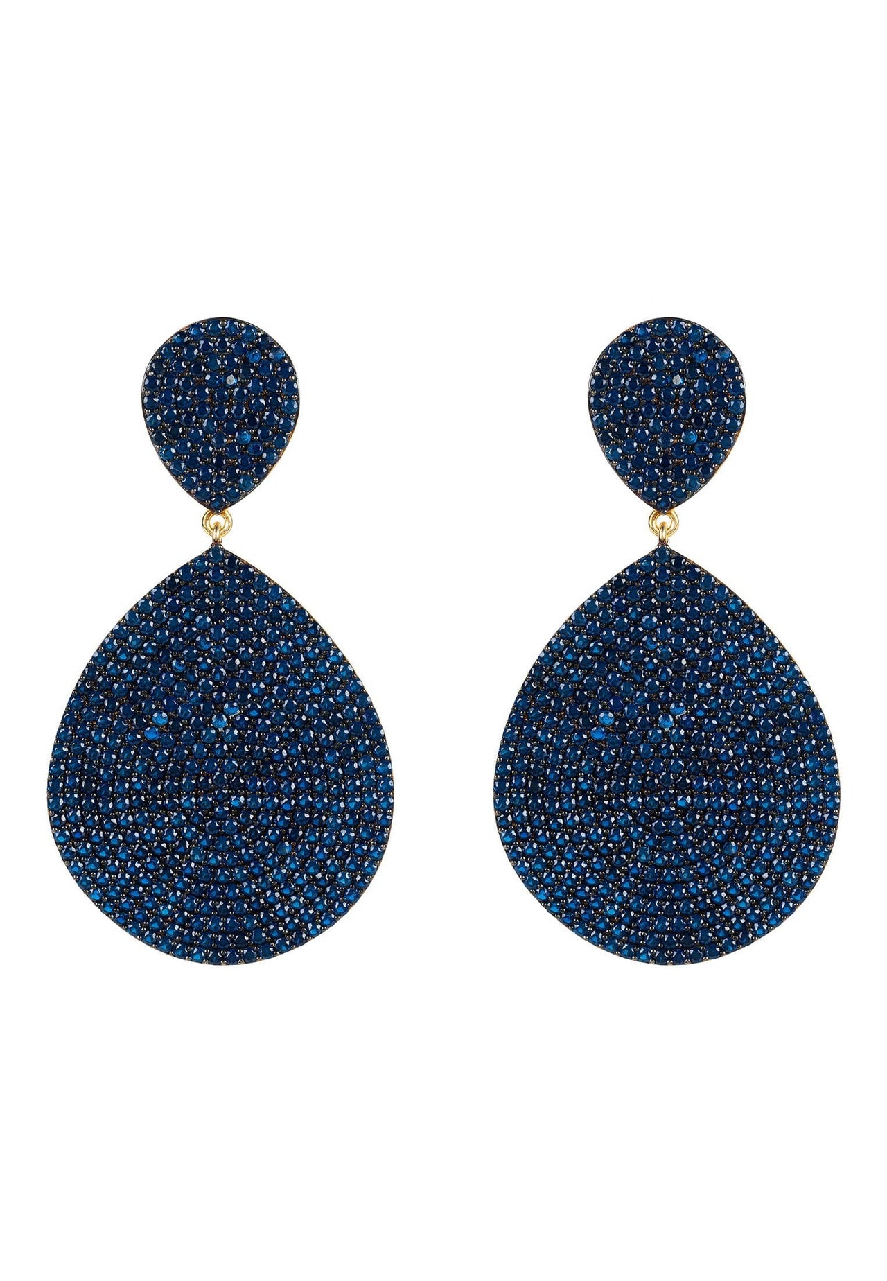 LATELITA - Monte Carlo Earrings Gold Sapphire Zircon -