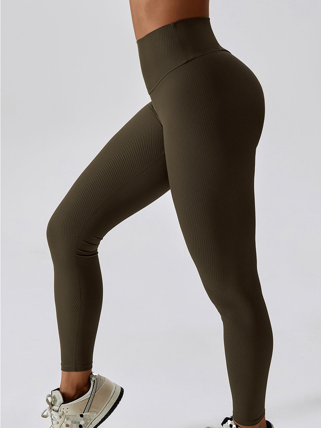 Wide Waistband Slim Fit Sports Leggings - Pants - T - 5 COLORS -