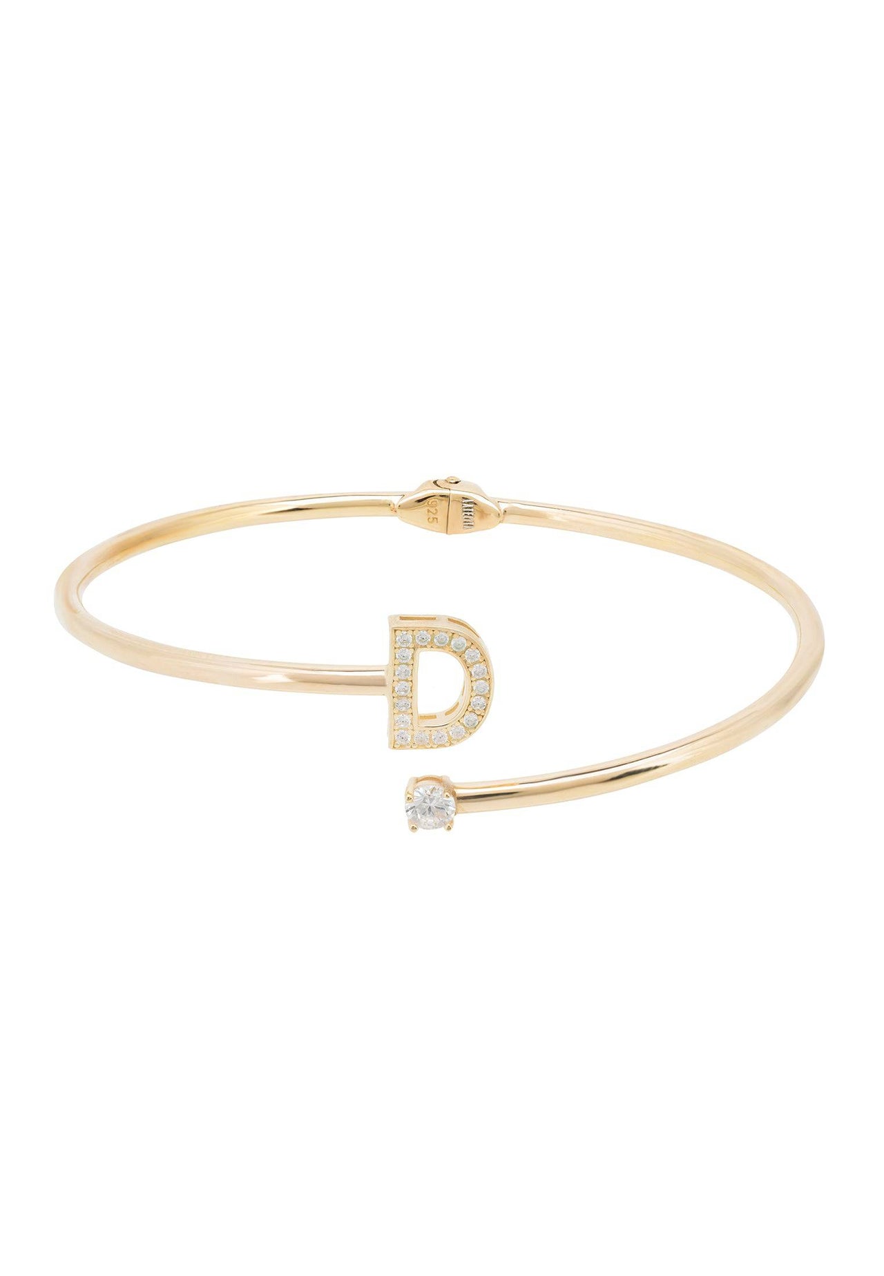 Initial Bangle Gold D -