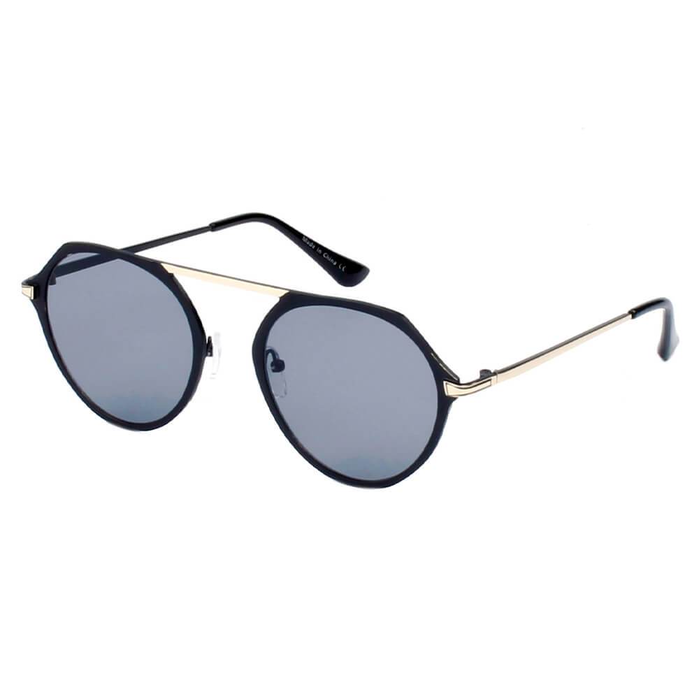 Dresden | A19 - Modern Flat Top Slender Round Sunglasses - 5 COLORS -