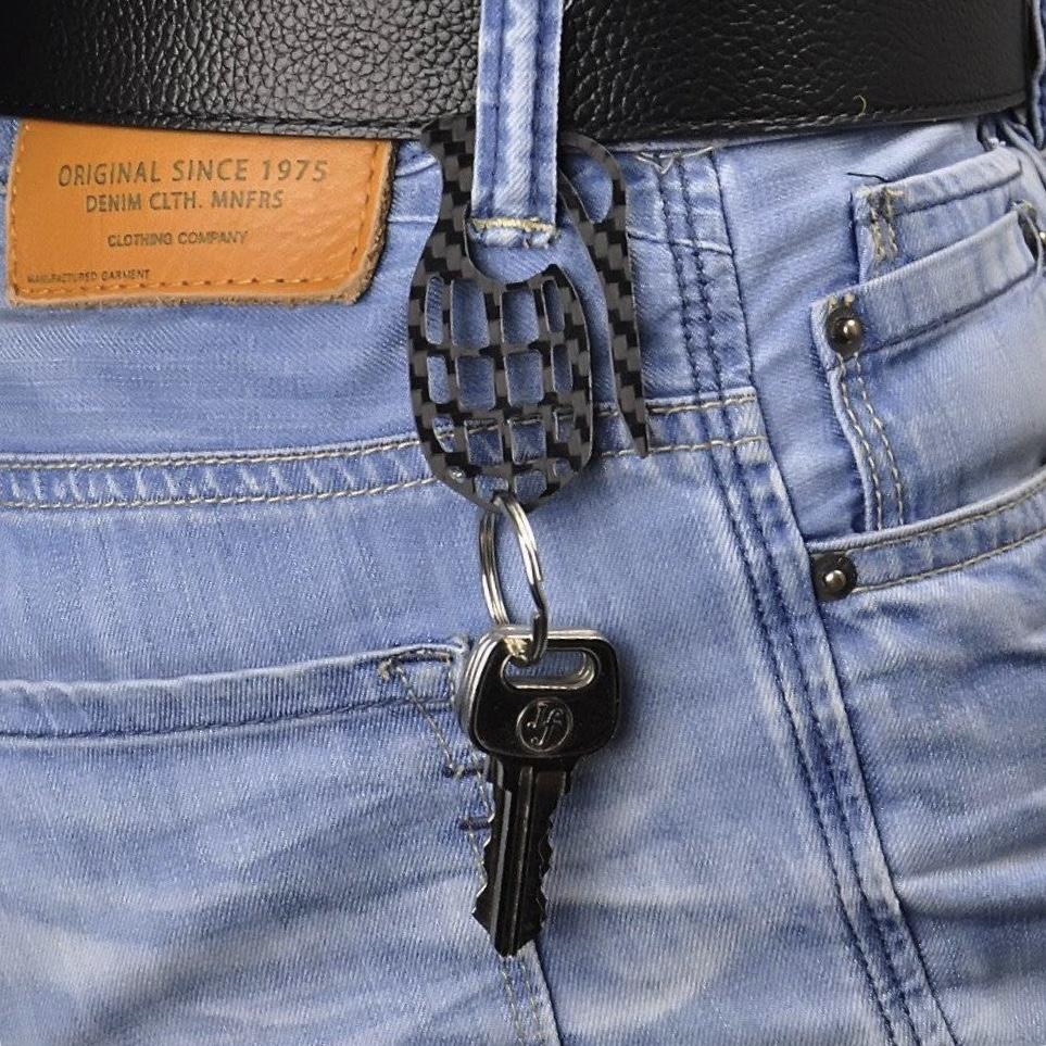 Simply Carbon Fiber - Real Carbon Fiber Grenade Shaped Key Holder -