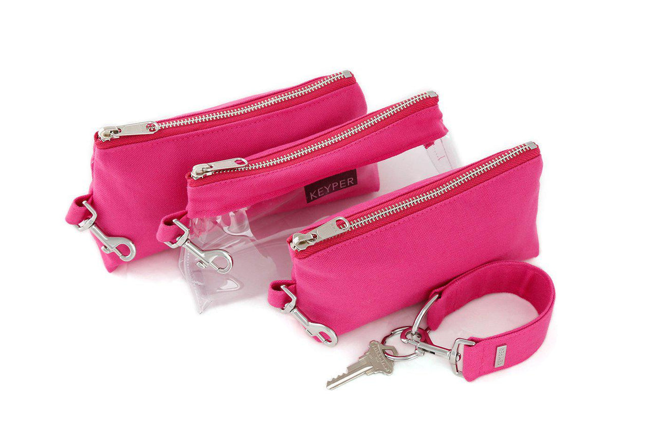 Keyper - Pink 4 PC CLASSIC CANVAS WRISTLET SET - 2 OPTIONS -