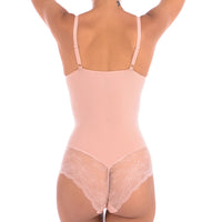 Thumbnail for Bodysuit Shaper With Sexy Lace Detail Blush -