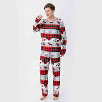 Thumbnail for MEN Reindeer & Plaid Top and Pants Set - T -