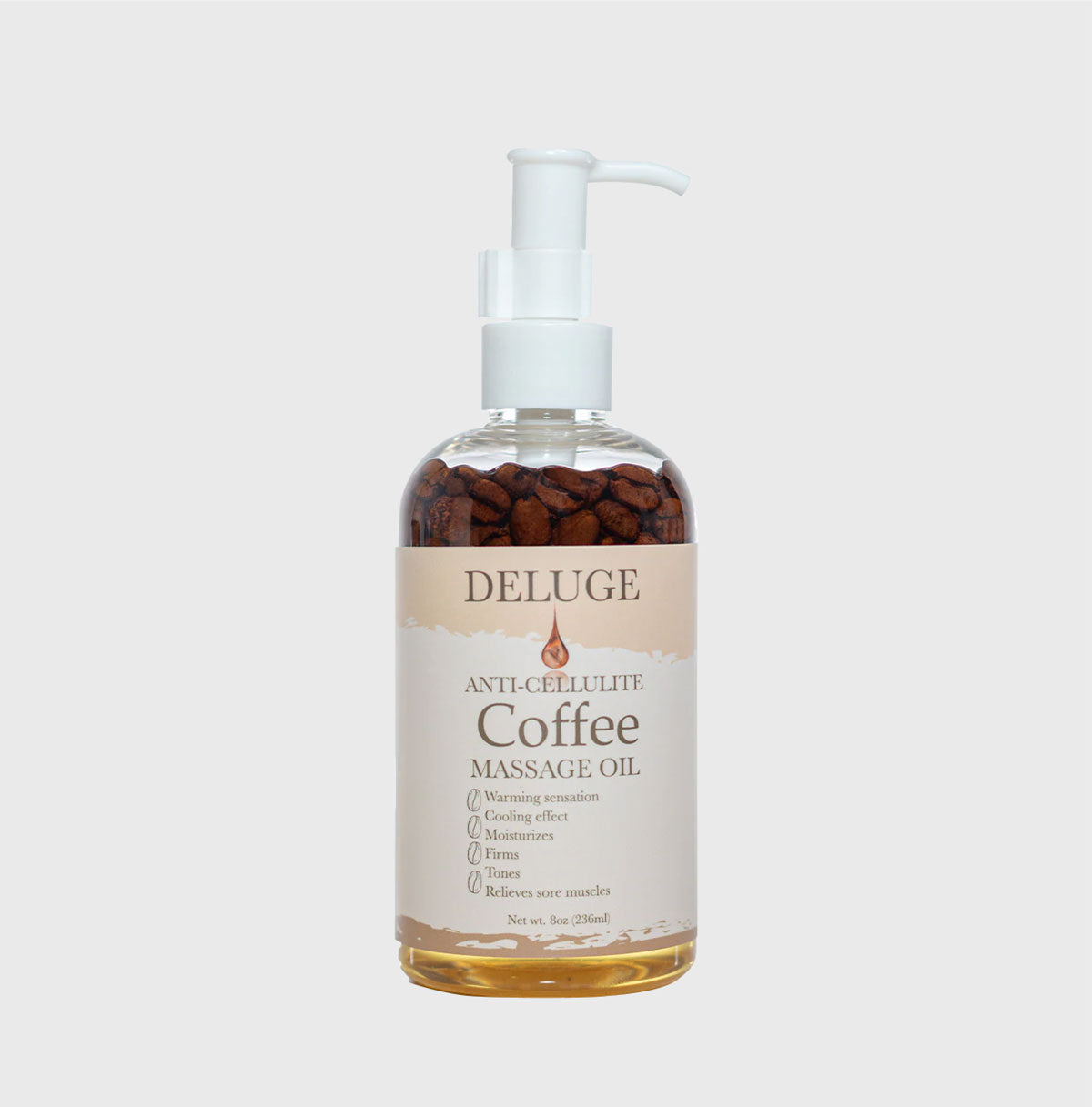 DELUGE - Anti-Cellulite Coffee Massage Oil - 8oz to 1GAL -