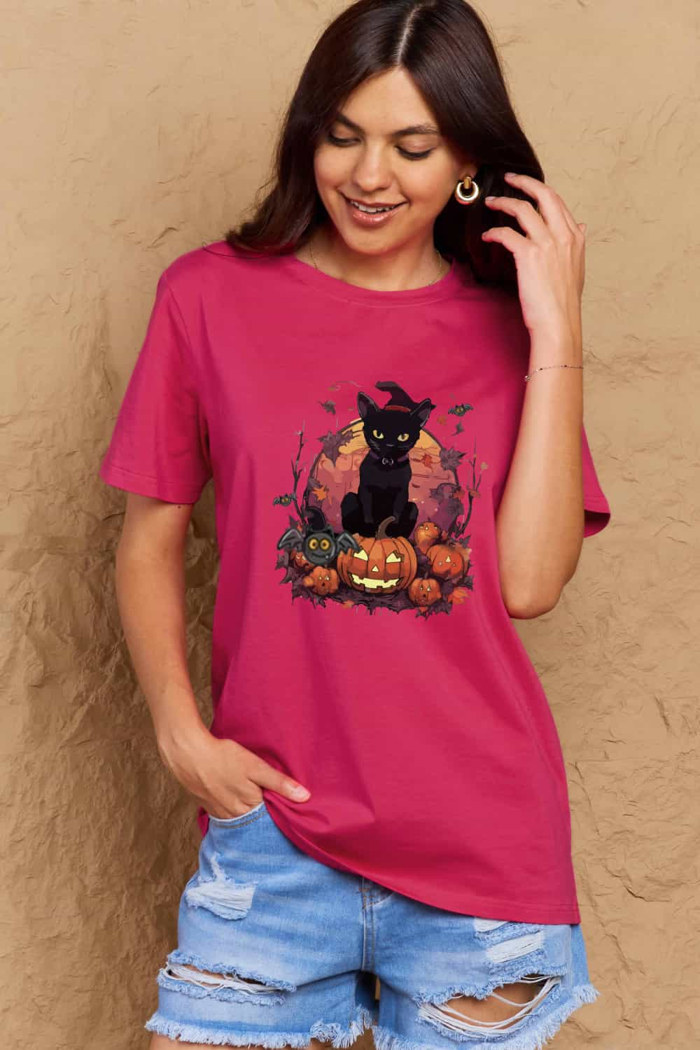 Simply Love Full Size Halloween Theme Graphic T-Shirt - SIZES S THRU 3XL - T - 3 COLORS -