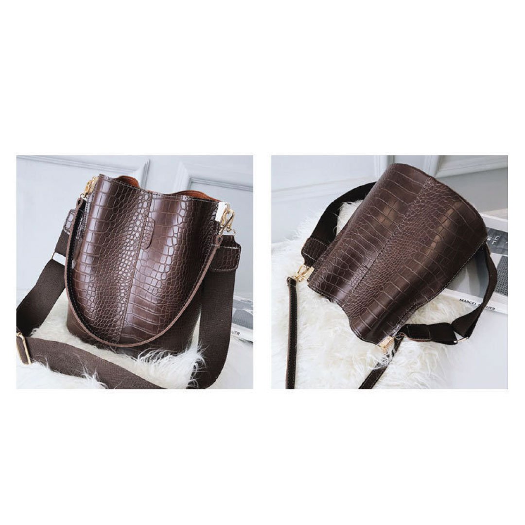 ClaudiaG - Blake Shoulder Bag - Chocolate Croc - 1 COLOR -