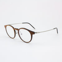 Thumbnail for Tommy Owens - Marion - Featherlight Titanium & Wood Eyeglasses - 2 WOOD COLORS -