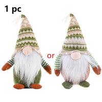 Thumbnail for Handmade Christmas Elf Gnome Decoration - Standing Swedish Gnome Tomte Ornaments - 9.45