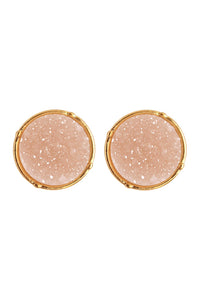 Thumbnail for Druzy Round Post Earrings - 18 COLORS -