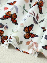 Thumbnail for Butterfly Print Bow Detail Dress - T - 4 SIZES - 2 COLORS -