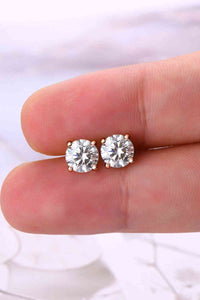 Thumbnail for 2 Carat Moissanite 925 Sterling Silver Stud Earrings