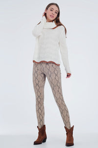 Thumbnail for Q2 - Camel Coloured Pants With Pattern - 1 COLOR/PATTERN -