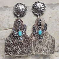 Thumbnail for Turquoise Decor Cactus Alloy Earrings - T - 7 STYLES -