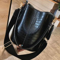 Thumbnail for ClaudiaG - Blake Shoulder Bag - Black Croc - 1 COLOR -