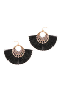 Thumbnail for Riah Fashion - Classic Fan Tassel Earrings - 7 COLORS -