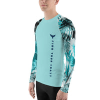 Thumbnail for FYC - Men's Supply Co My Sundays Lt. Teal Performance Rash Guard UPF 40+ - 1 COLOR -