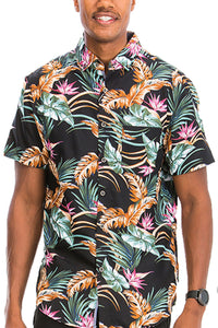 Thumbnail for WEIV - Digital Print Hawaiian Short Sleeve Shirt -