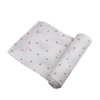 Thumbnail for Newcastle - Pink Flower Bamboo Muslin Swaddle - 1 COLOR -