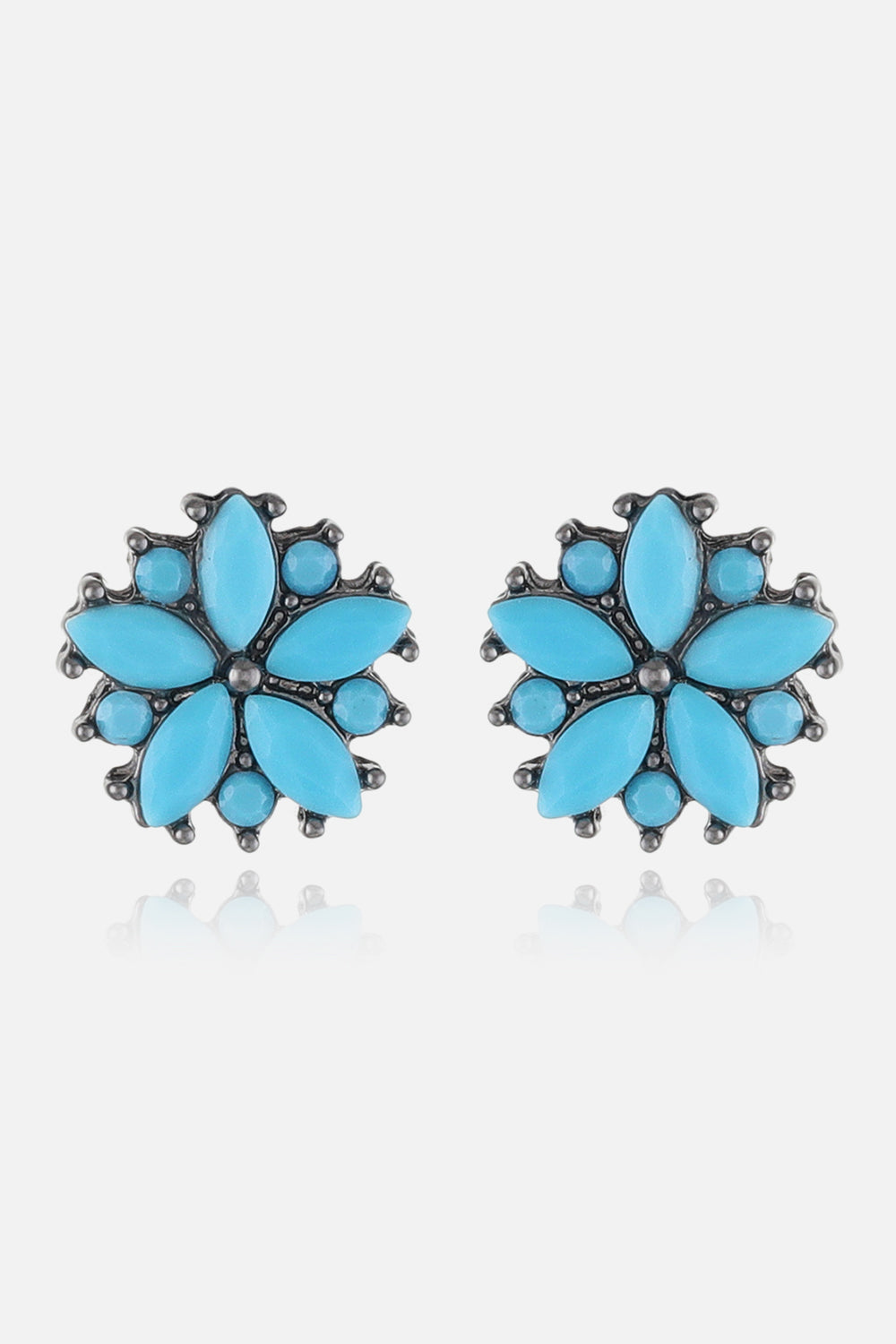 Turquoise Stud Earrings - T - 8 STYLES -