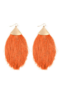 Thumbnail for Oversized Tassel Drop Earrings - 18 COLORS -