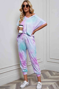 Thumbnail for Tie-Dye Top and Pants Set - 2 PCS. - T - 5 TIE DYE COLORS -