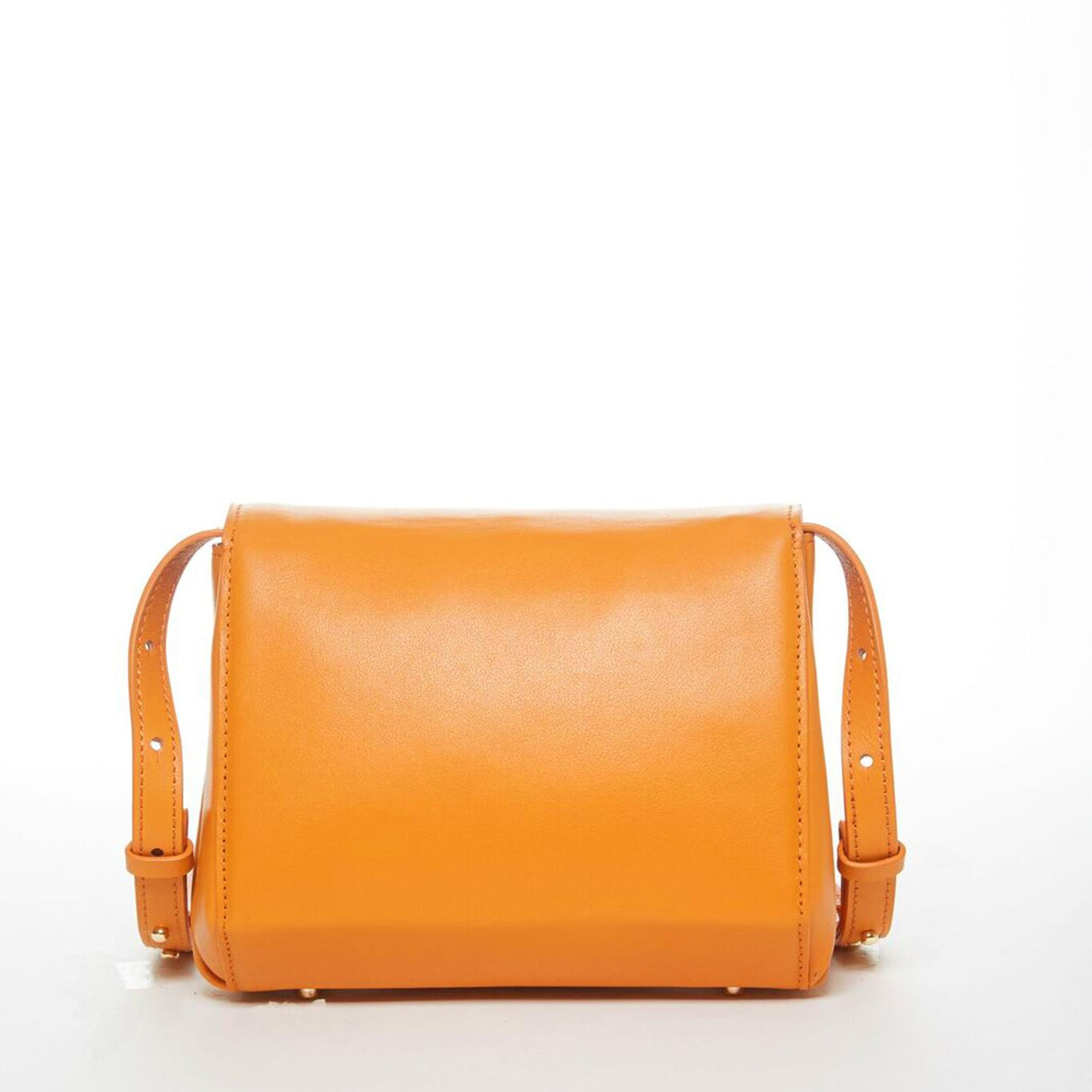 Elizabeth Dark Orange Leather Saddle Bag -