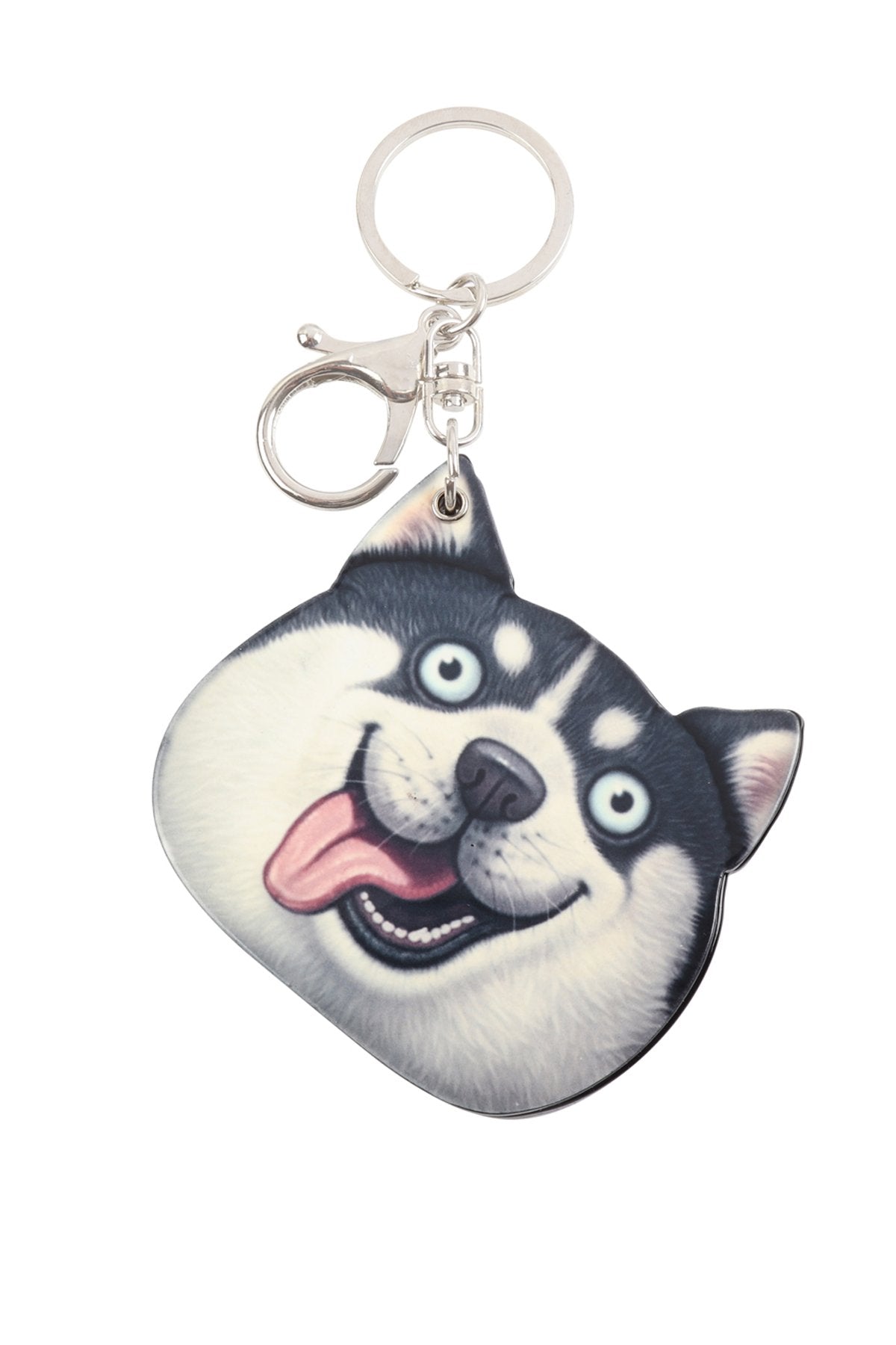 Riah Fashion - Cute Fat Dog With Mirror Keychain -