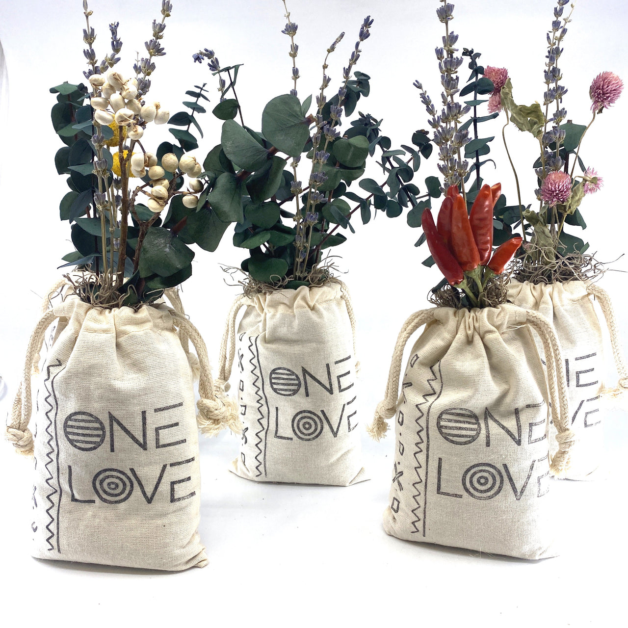 Sunsum - Sack of Flowers, One Love, Organic, Dried Flower Bouquet - 5 TYPES -