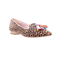 Thumbnail for Leopard Print Pointed Toe Ballerina