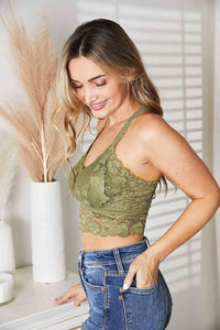 Thumbnail for JadyK Full Size Crisscross Lace Bralette - SIZES S THRU 3XL - T - 1 COLOR -