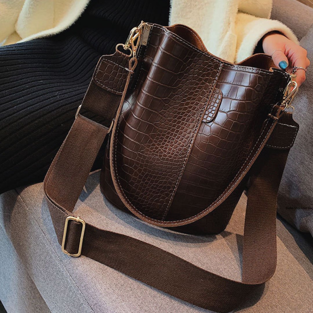 ClaudiaG - Blake Shoulder Bag - Chocolate Croc - 1 COLOR -